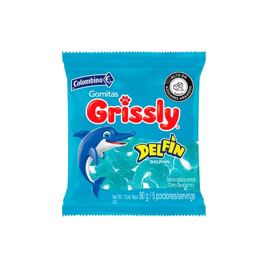 Gomita Colombina Grissly Delfin 80 Gr
