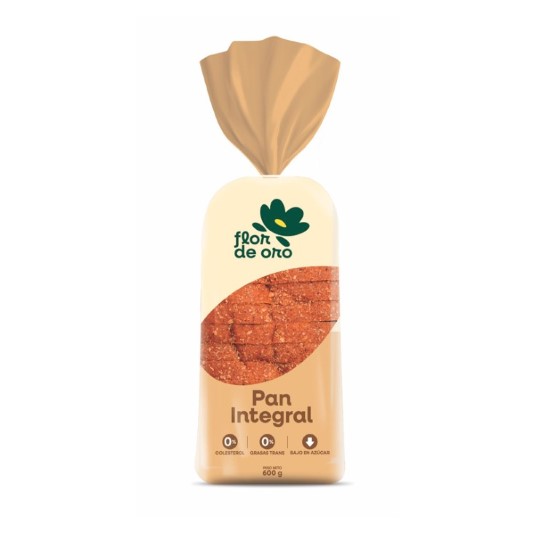 Pan Integral Flor De Oro 600Gr