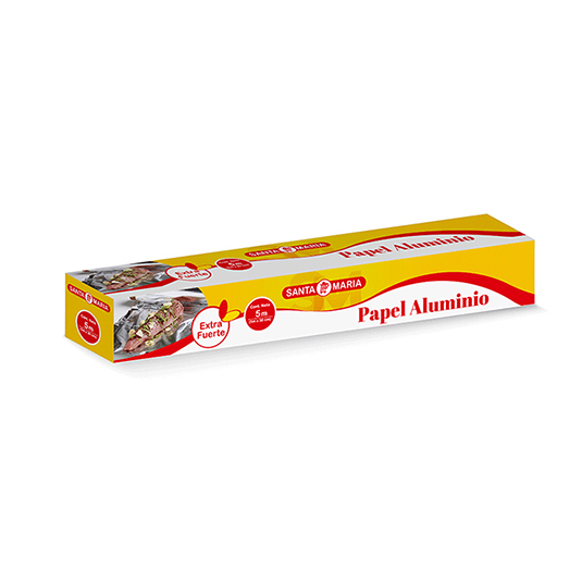 PAPEL ALUMINIO SANTA MARIA 5MT X 30MT
