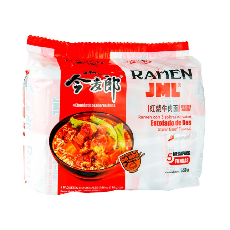 Jml Ramen Instantaneo Sabor A Carne Estofado 550 Gr