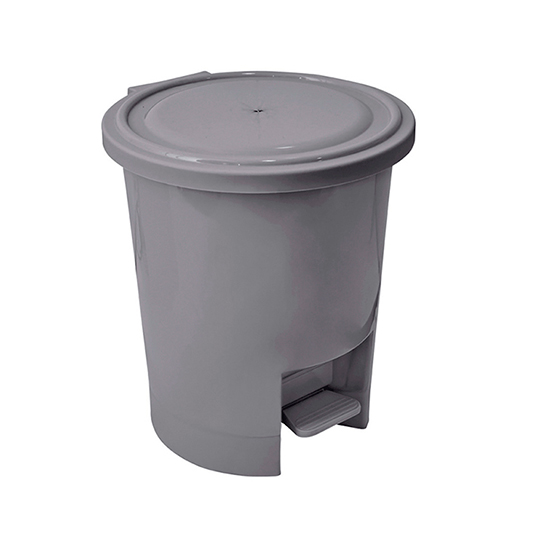 Basurero Duplo Redondo Gris Casa Pica 10Lt 28 Larg