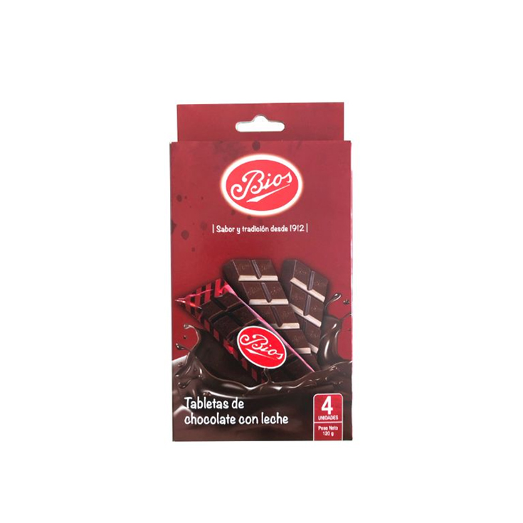 Chocolate Con Leche Bios 4 Unidades X 30 Gr Chocolate Con Leche Bios 4 Unidades X 30 Gr
