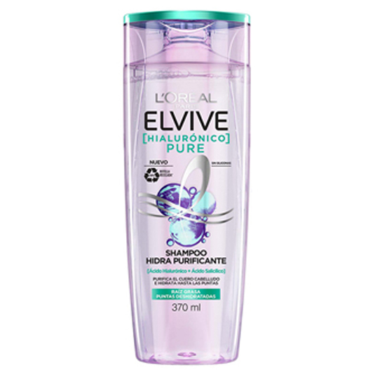 Shampoo Elvive Hialuronico Pure 370 Ml
