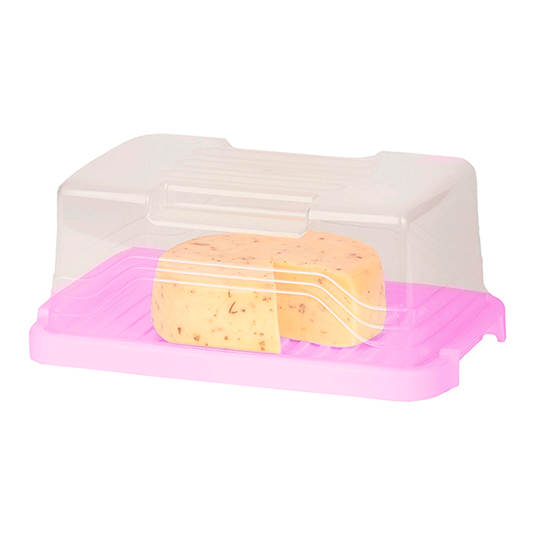 Quesera Ondas Lila Con Tapa Violeta Lavanda Casa P