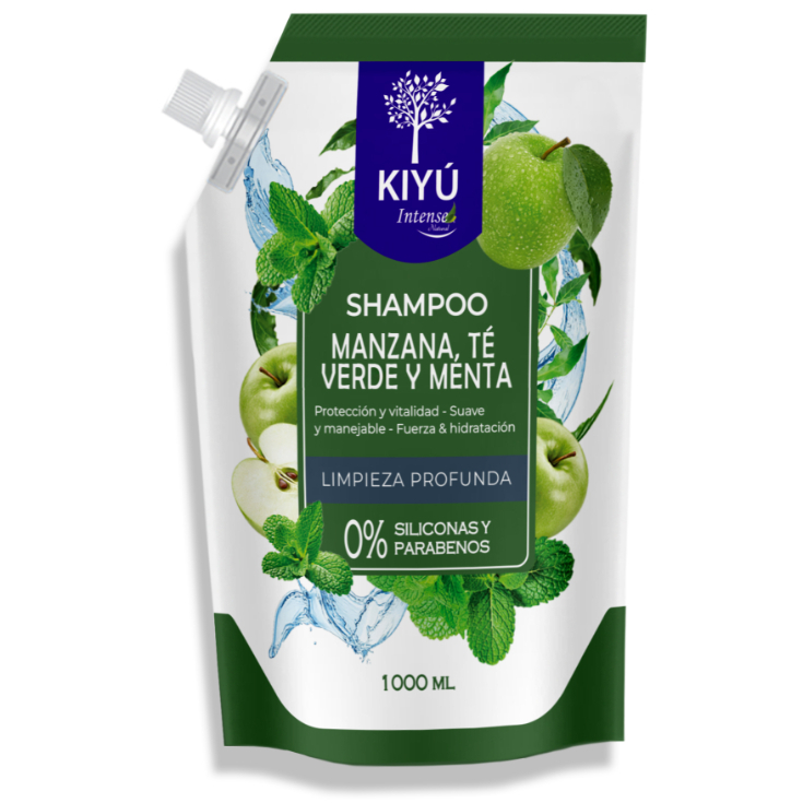 Shampoo Manzana Te Verde & Menta Kiyu Doypack X1000 Ml