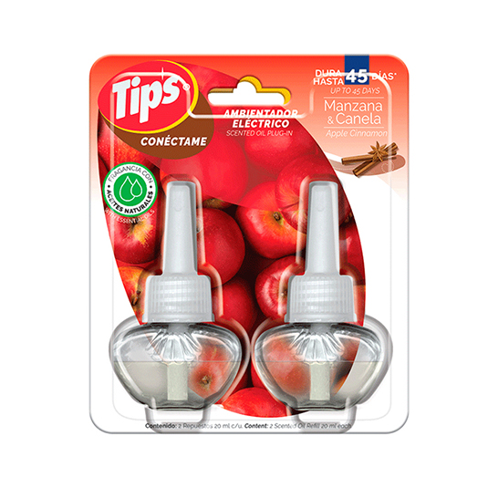 Ambiental Electrico Manzana & Canela Rep Tips 20Ml.