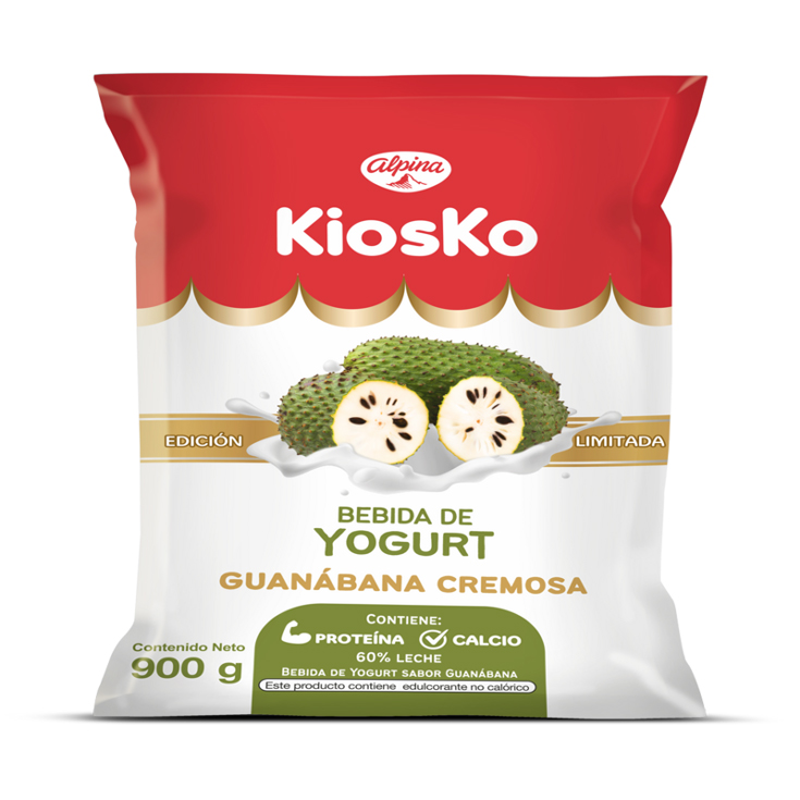 Yogurt kiosko bebible funda guanabana 900ml