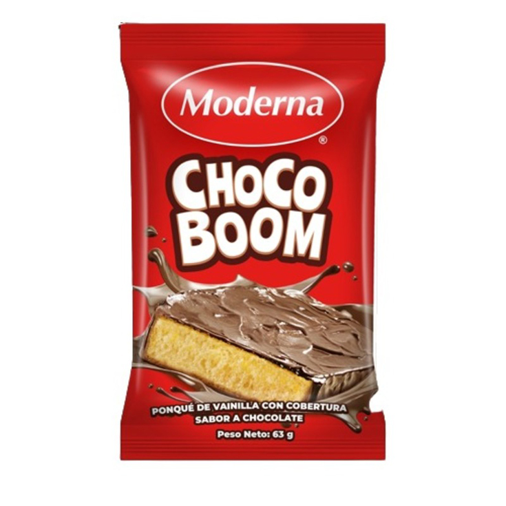 Ponque Chocoboom moderna de vainilla 63Gr