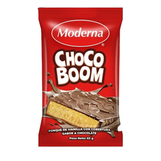 Ponque Chocoboom moderna de vainilla 63Gr