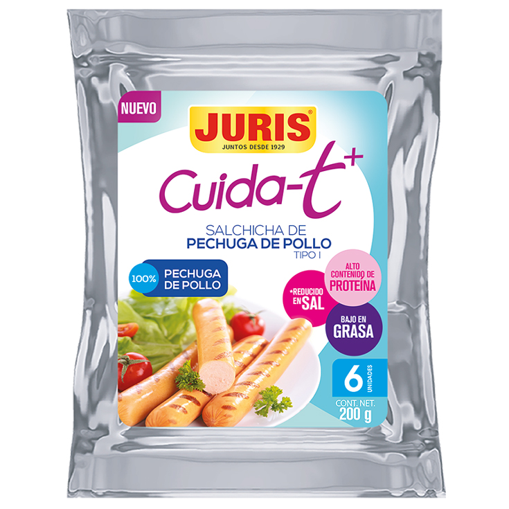 Salchicha pechuga de Pollo Juris Cuidat+ 200g