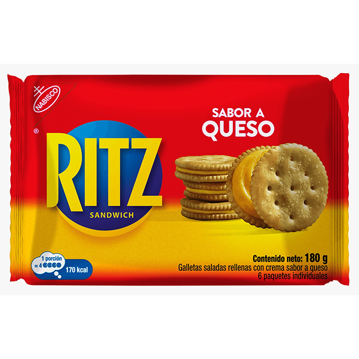 Galleta Sanduche Queso Ritz 180GR Galleta Sanduche Queso Ritz 180GR