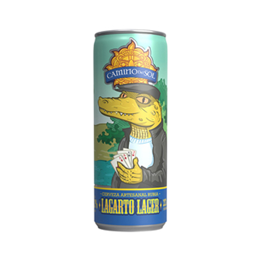 Cerveza Artesanal Camino Del Sol Lagarto Lager Lata 355Ml