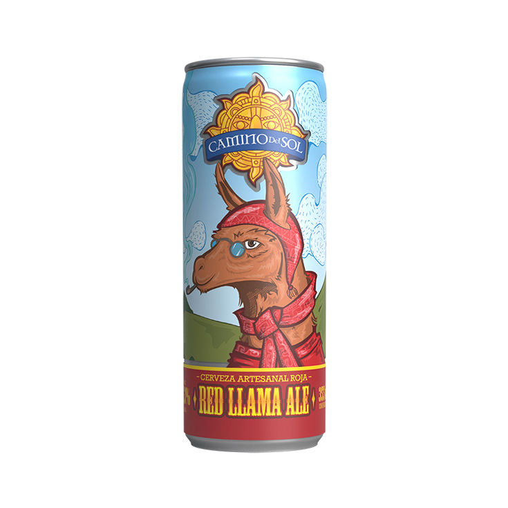 Cerveza Artesanal Camino Del Sol Red Llama Ale Lata 355Ml