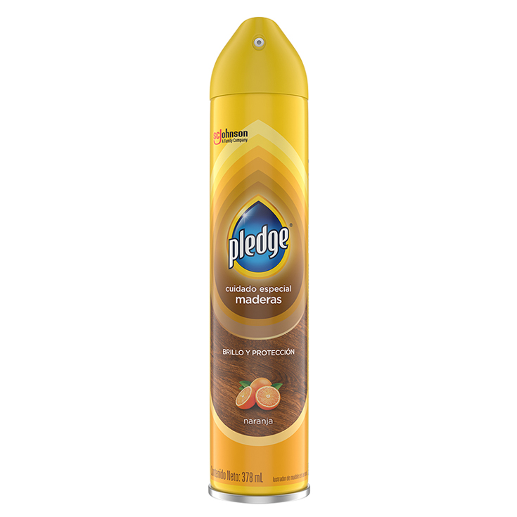 Brillo & Protección Pledge Madera Aerosol Naranja 378 Ml.