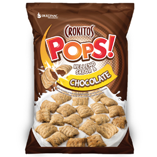 Cereal Crokitos Pops Almohadas Extruidas De Chocolate 160Gr