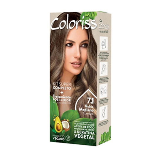 Tinte Coloriss 7.1 Rubio Mediano Cenizo