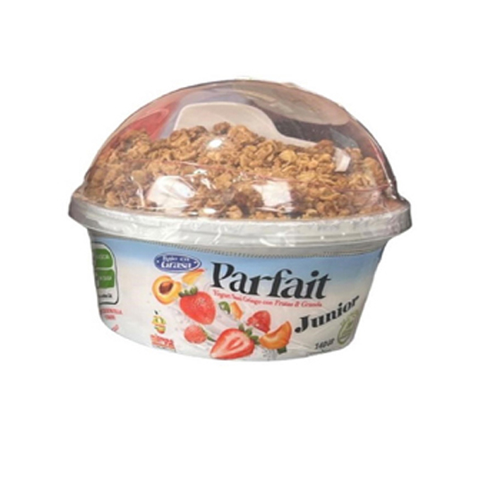 Parfait Kids Yogurt Natural Easyway Con Trozos De Durazno Y