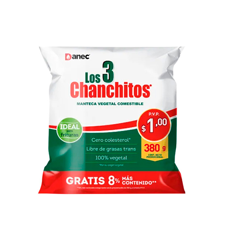 Manteca Vegetal Tres Chanchitos 420Gr