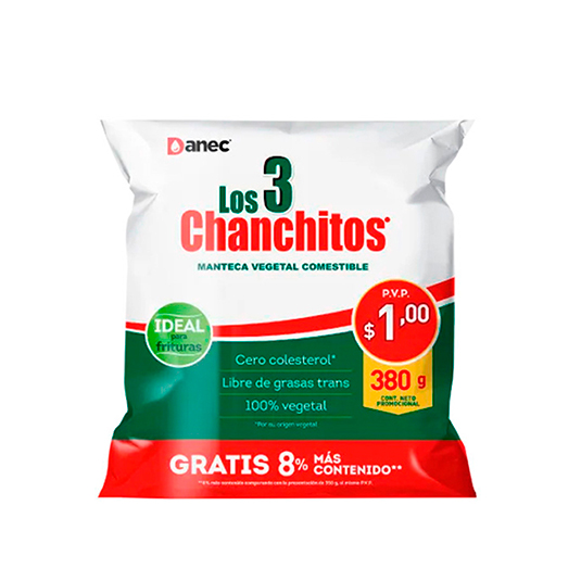 Manteca Vegetal Tres Chanchitos 420Gr