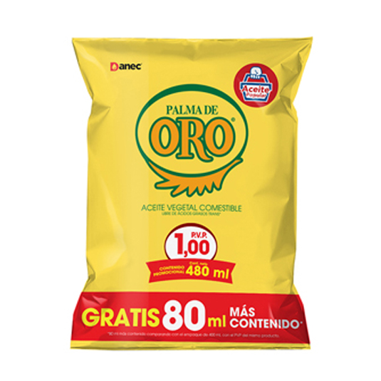 Aceite Popular Palma De Oro Funda 480Ml.