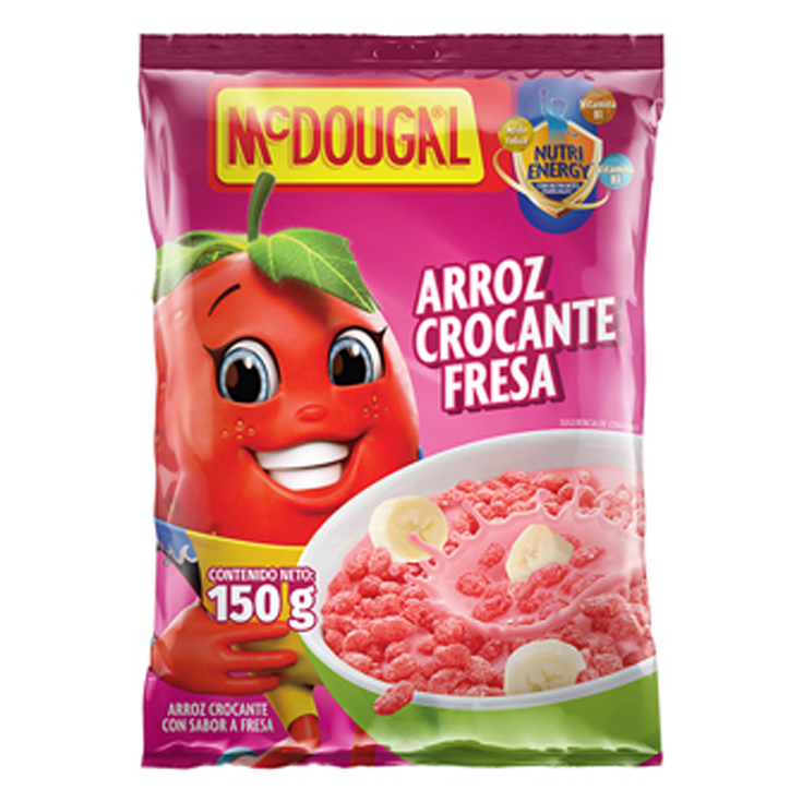 Cereal Mc Dougal Funda Arroz Crocante Fresa 150 Gr