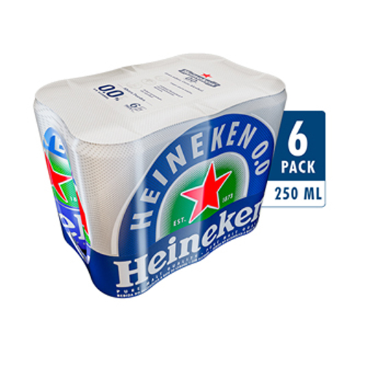 Cerveza Sin Alcohol Heineken 0.0  Lata 6Pack X 250Ml