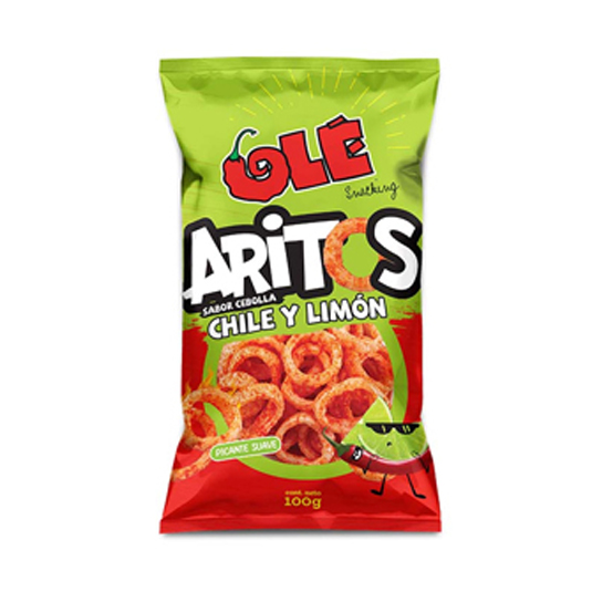 Aritos De Cebollas Sabor A Chile-Limón Ole 100G