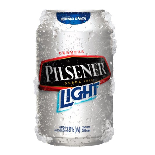 Pilsener cerveza lata light 355 ml.
