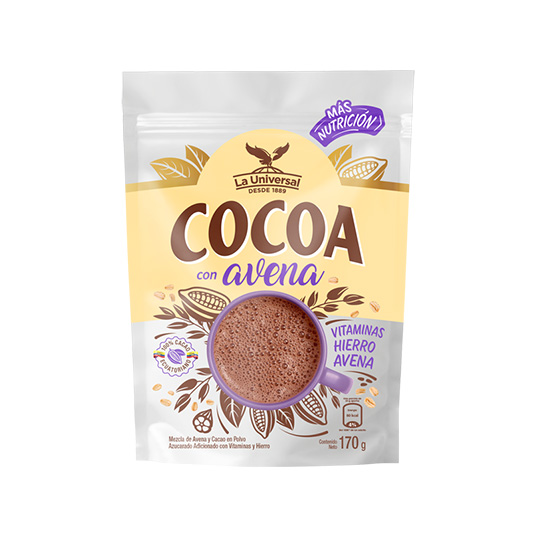 Cocoa La Universal Cocoa Con Avena Doypack 170 Gr.