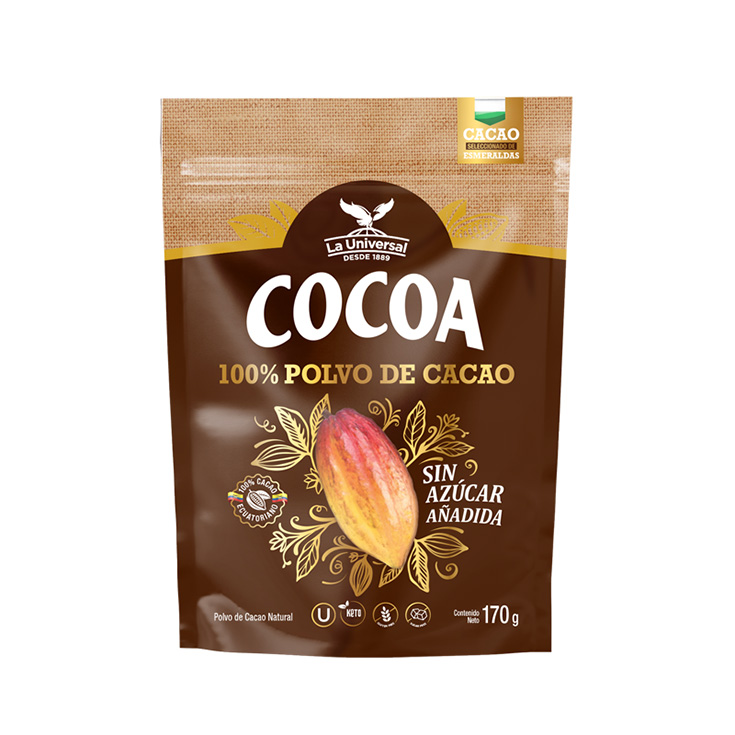 Cocoa La Universal Cacao Polvo Doypack 170 Gr.