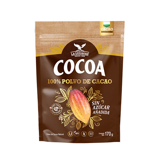 Cocoa La Universal Cacao Polvo Doypack 170 Gr.