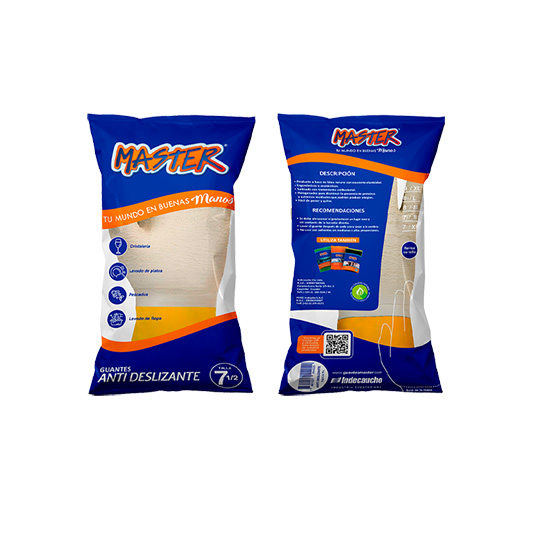 Guante Master Domestico Corrugado Talla 7.5 Un.