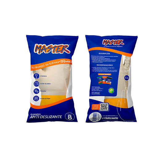 Guante Master Domestico Corrugado Talla 8 Un.