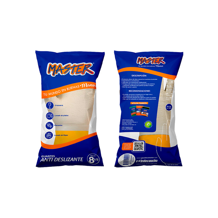 Guante Master Domestico Corrugado Talla 8.5 Un.