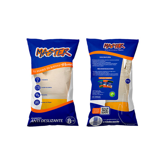 Guante Master Domestico Corrugado Talla 8.5 Un.