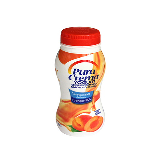 Yogurt Pura Crema Semidescremado de Durazno con Mermelada 22 Yogurt Pura Crema Semidescremado de Durazno con Mermelada 22