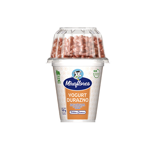 Miraflores Yogurt Vaso Durazno Hojuela 169 Gr