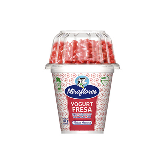 Miraflores Yogurt Vaso Fresa Hojuela 169 Gr