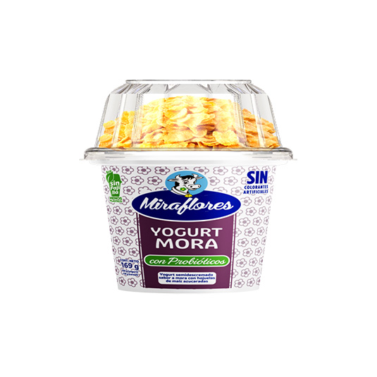 Miraflores Yogurt Vaso Mora Hojuela 169 Gr