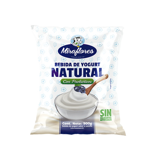 Bebida de Yogurt Miraflores Natural 900 Gr