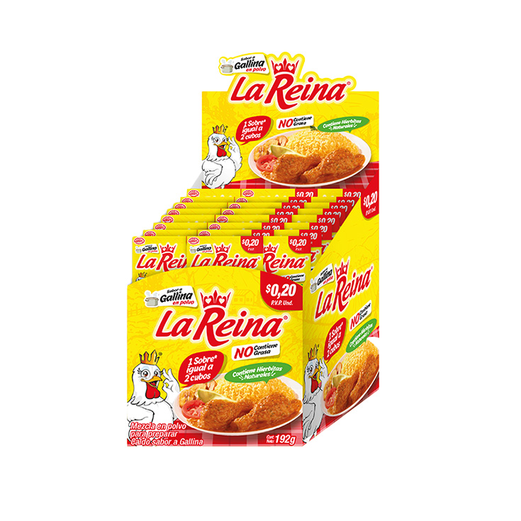Caldo De Gallina La Reina 24 Sobres 192 Gr