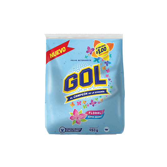 Detergente Gol Polvo Floral 450 Gr.