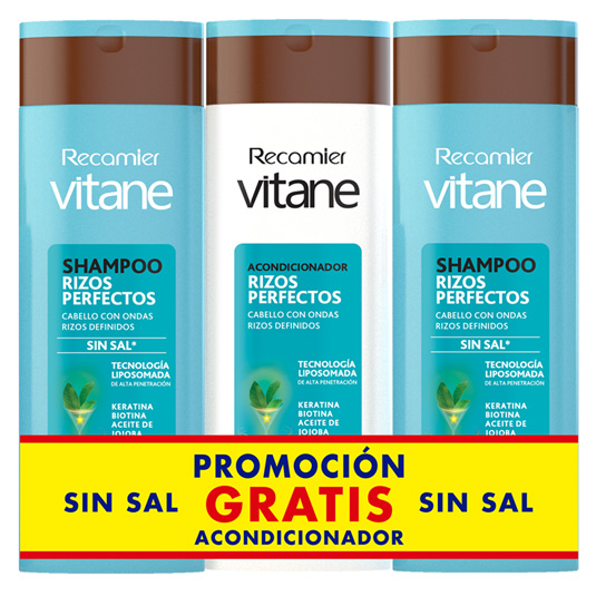 Shampoo Vitane Rizos Perfectos X2+1 Acond Gratis