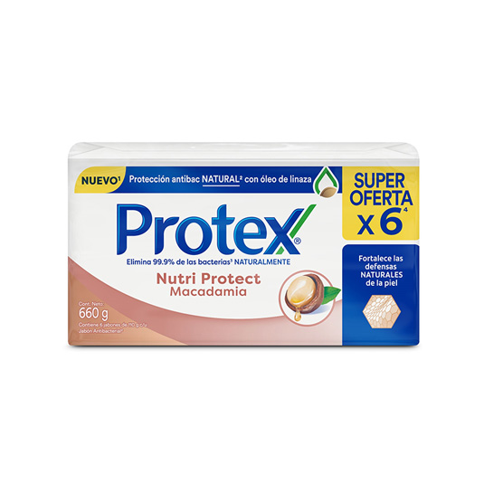 Jabon Protex Nutriprotect Macadamia 6 X 110G