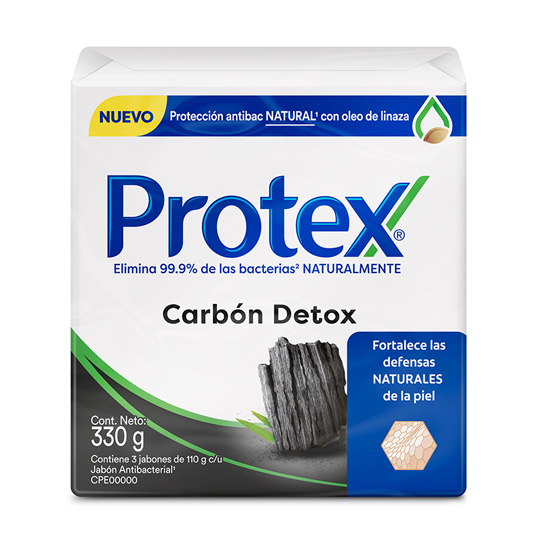 Jabon Protex Tripack Carbon Act Detox 3X110G