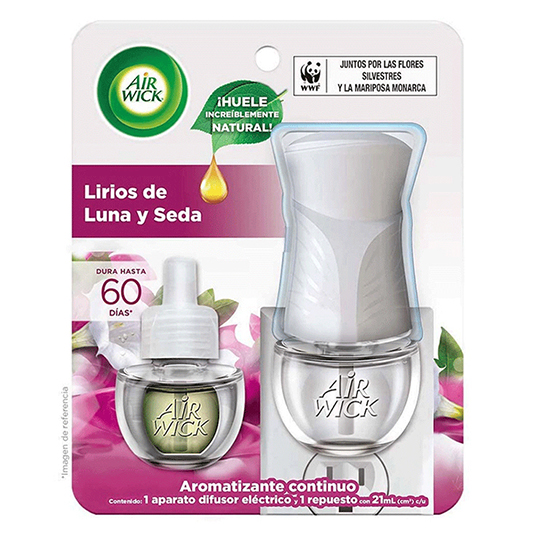 Aceites Esenciales Airwick Lirios De Luna & Seda Aparato Un.