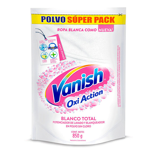 Vanish Oxi Action Blanco Total Polvo Doypack 850 Gr.