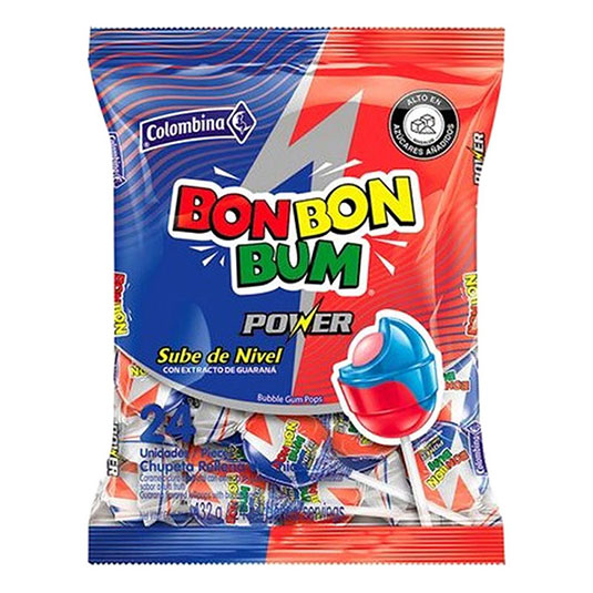 Chupeta Rellena de Chicle Bon Bon Bum Power 432GR.