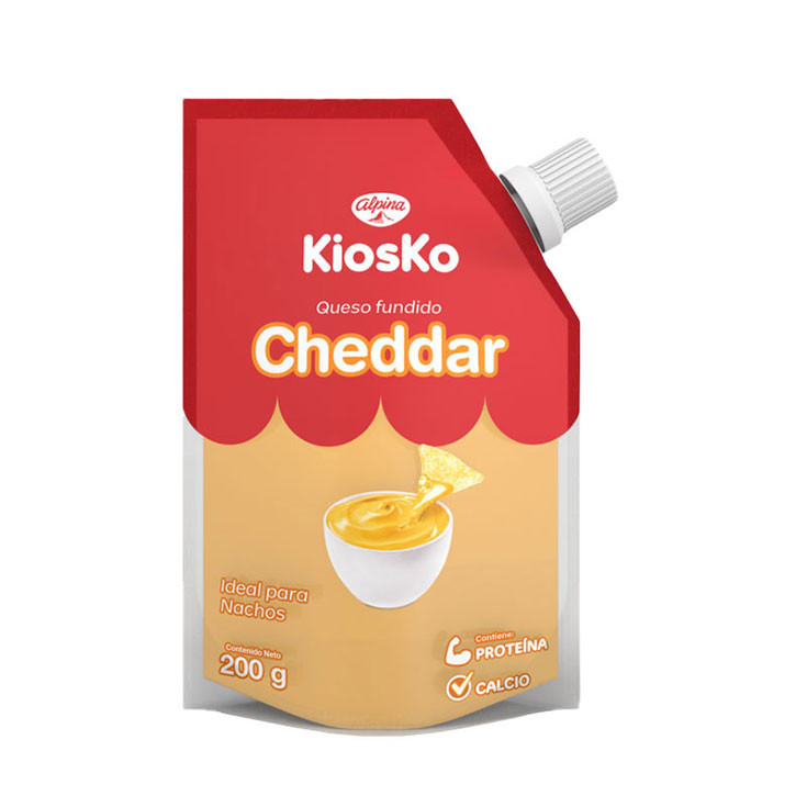Queso Fundido Cheddar Kiosko Doy Pack 200 Gr