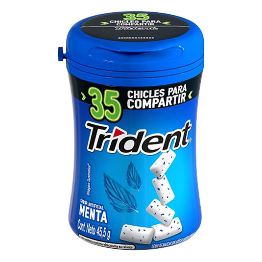 Chicle Trident Menta Botella 45.5G
